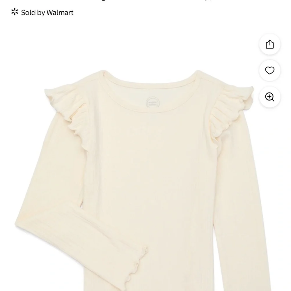 Wonder Nation Long Sleeve Pink and Cream Tops